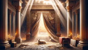 Ancient scroll representing the Epistle to the Hebrews and the priesthood of Christ.