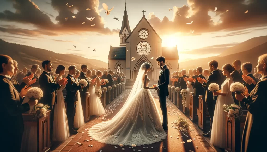 Verses for Wedding Ceremonies (Verses About) 2 Image Depicting a Christian Wedding. National Association of Christian Ministers