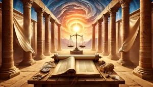 Prophet Malachi delivering message near Second Temple in Jerusalem.