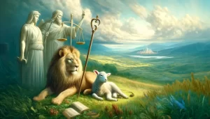 Prophet Micah proclaiming judgment and messianic hope over ancient Israel landscape.