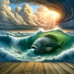 Book of Jonah: A Ministerial Summary 2 Prophet Jonah being swallowed by a great fish in the sea during a storm.