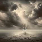 Book of Lamentations: A Ministerial Summary 7 Destruction of Jerusalem with a grieving figure overlooking the ruins.