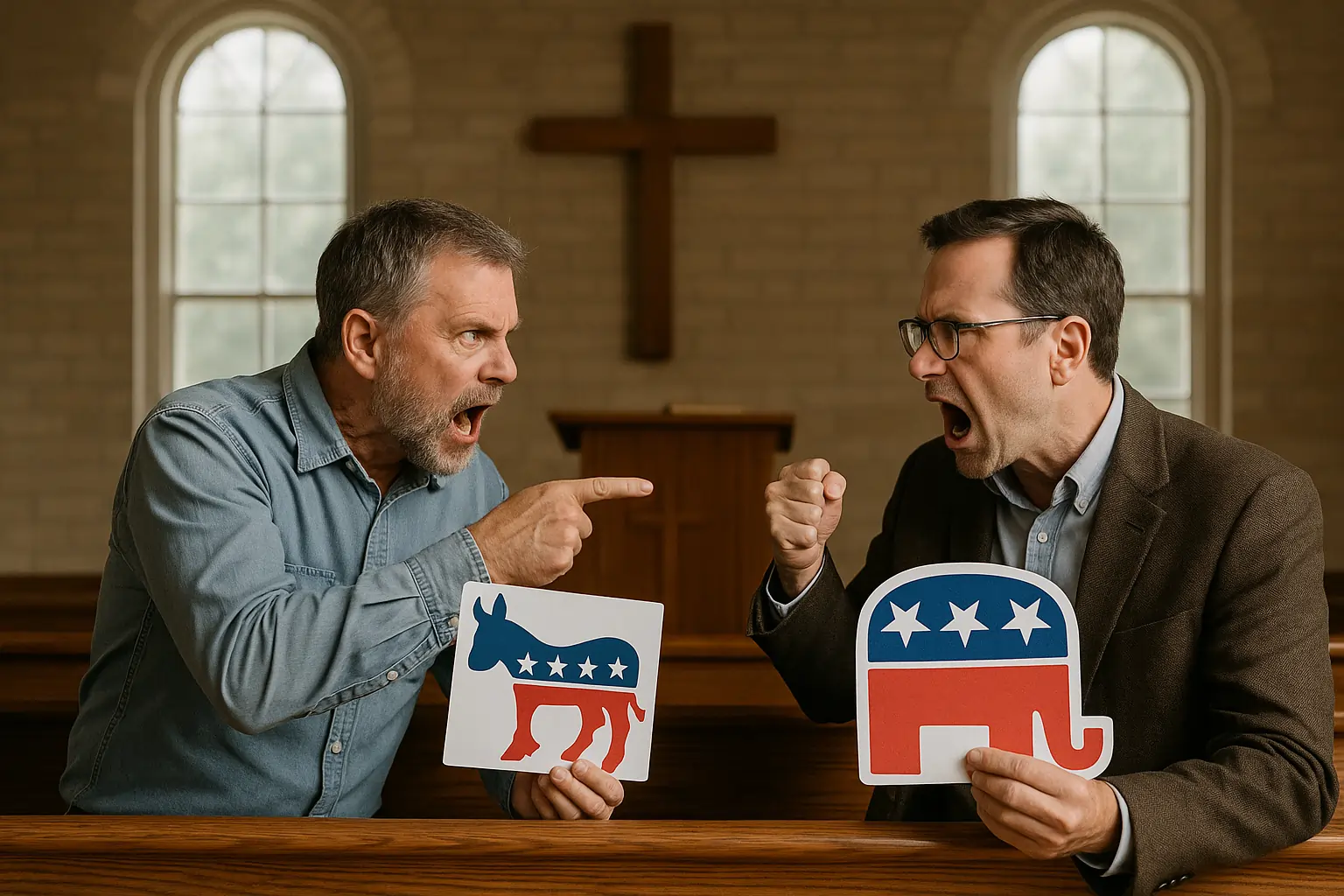 Don’t Mistake This for Serving Jesus: Politics! 2 Fellow Christians Fighting over Politics