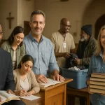 Christian Ministry: Roles, Leadership, and Service 8 A diverse group of Christian ministers serving in various roles pastor, teacher, administrator, missionary, evangelist, and chaplain working together in ministry within a church setting.