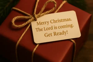 Minister proclaiming Christ’s return during the Christmas season with urgency and conviction.