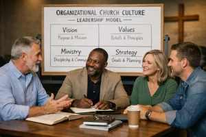 Organizational church culture leadership structure within a Christian congregation.
