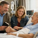 How to Start a Hospital Visitation Ministry 3 Hospital visitation for ministers providing prayer and pastoral care in hospital room.